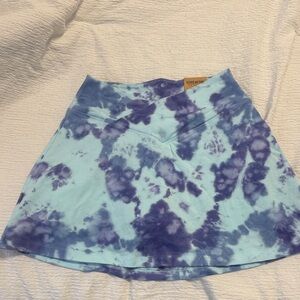 PINK Victoria's Secret Blue and Purple Skater Skirt